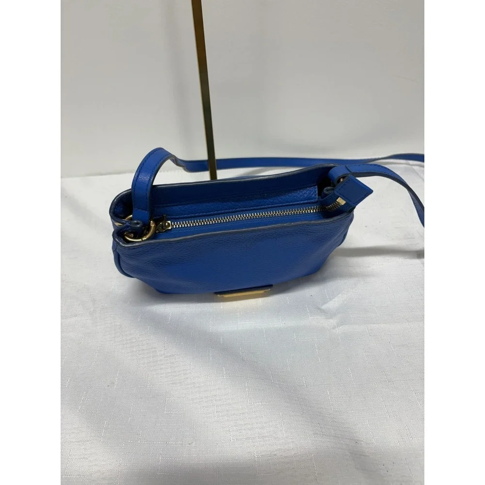 Marc By Marc Jacobs Pebbled Leather Crossbody Bag Women's Blue Adjustable Straps